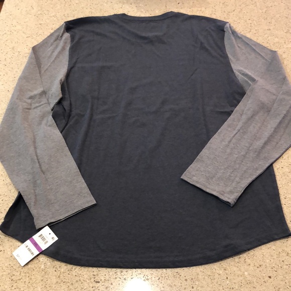 American Rag Men’s Long Sleeve Pocket Tee Charcoal - Picture 5 of 5
